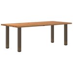 vidaXL Table à manger marron clair bois de chêne massif rectangulaire