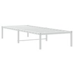 vidaXL Cadre de lit métal sans matelas blanc 75x190 cm
