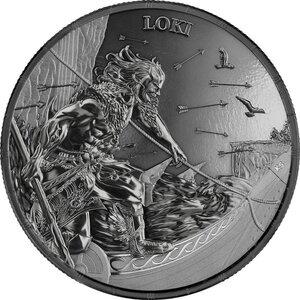 Pièce de monnaie en Argent 5 Mark g 31.1 (1 oz) Millésime 2025 Ragnarok LOKI
