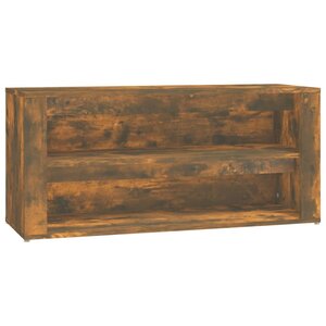 vidaXL Étagère à chaussures Chêne fumé 100x35x45 cm Bois d'ingénierie