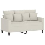 vidaXL Canapé à 2 places Crème 120 cm Velours