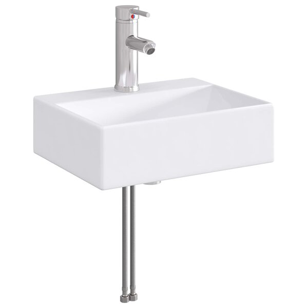 vidaXL Lavabo de salle de bains Chrome 39 x 30 5 x 12 5 cm métal