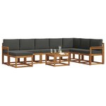 vidaXL Ensemble de canapés d'extérieur 9 Pièces Naturel et Anthracite