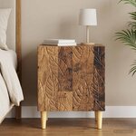 vidaXL Table de chevet Bois ancien 43 x 34 5 x 50 cm Bois d'ingénierie