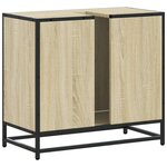 vidaXL Meuble de salle de bain avec lavabo Chêne Sonoma 65 x 33 x 60 cm Bois d'ingénierie