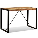 vidaXL Table à manger Bois de récupération massif 120 cm