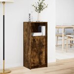 vidaXL Buffet avec LED chêne fumé 42 5x34x100 cm bois d'ingénierie