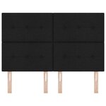 Tête de lit capitonnée noire 140 cm en tissu