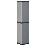 vidaXL Armoire de rangement de jardin 3 étagères Gris/noir 34x40x168cm