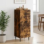 vidaXL Buffet Chêne fumé 33 x 34 5 x 89 5 cm Bois d'ingénierie