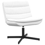 vidaXL Chaise pivotante Blanc 63 x 75 x 76 cm Simili cuir