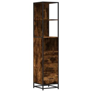 vidaXL Armoire de salle de bain chêne fumé 35x37 5x166 cm