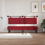 vidaXL Tête de lit suspendue Bordeaux Simili cuir