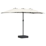 vidaXL Parasol de jardin Couleur sable 385 x 209 x 244 cm tissu
