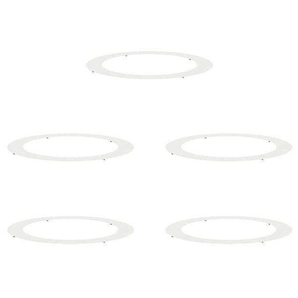 vidaXL adapté pour anneaux d'arbre plats 5 Pièces Blanc Ø90 / 120 cm Acier