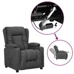 vidaXL Fauteuil Gris foncé Tissu
