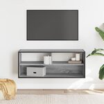 vidaXL Meuble TV sonoma gris 100x31x39 5 cm bois d'ingénierie et métal