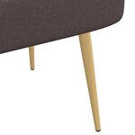 vidaXL Banc rembourré avec dossier Marron foncé 110 x 60 x 76 cm