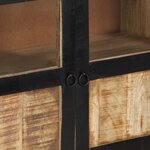 vidaXL Buffet marron et noir 160x30x76 cm bois massif de manguier