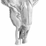 vidaXL Crâne de taureau Argent 53 x 11 x 40 cm Aluminium
