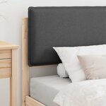 vidaXL Cadre de lit avec tête de lit rembourrée Gris foncé 80 x 200 cm
