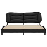 vidaXL Cadre de lit avec LED sans matelas Hvar noir et blanc 180x200 cm
