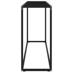 vidaXL Table console Noir 120x35x75 cm Verre trempé