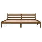 vidaXL Cadre de lit sans matelas bois pin massif 200x200cm marron miel