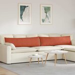 vidaXL Coussins de canapé 2 Pièces Rouge orange 145 x 40 cm