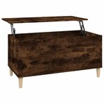 vidaXL Table basse Chêne fumé 90x44 5x45 cm Bois d'ingénierie