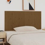 vidaXL Tête de lit murale Marron miel 185x3x90 cm Bois massif de pin