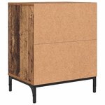 vidaXL Tables de chevet avec tiroir 2 Pièces Bois ancien 49 x 36 x 61 cm