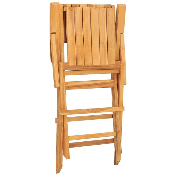 vidaXL Chaises de jardin pliantes lot de 4 55x61x90cm bois massif teck