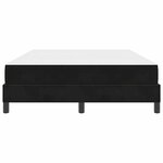 vidaXL Lit à ressorts avec matelas Noir 160 x 220 cm tissu