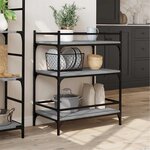 vidaXL Chariot de cuisine sonoma gris 65x40x86 5 cm bois d'ingénierie