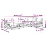 vidaXL Ensemble de canapés d'extérieur 6 pc Blanc et Beige Polyester