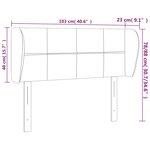 vidaXL Tête de lit avec oreilles Rose 103x23x78/88 cm Velours