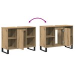 vidaXL Coiffeuse en chêne artisanal Chêne artisanal Bois d'ingénierie