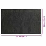 vidaXL Couverture de piscine Noir 732 x 366 cm PE