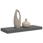 vidaXL Étagère murale flottante Gris brillant 60x23 5x3 8 cm MDF