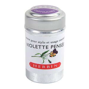 Boîte de 6 cartouches d'encre standard Violette pensée HERBIN