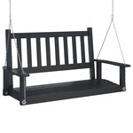 vidaXL Banc de balançoire de jardin chaînes en métal bois massif sapin