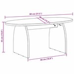 vidaXL Table basse Marron cire 80 x 40 x 35 cm Bois massif en pin