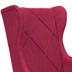 vidaXL Fauteuil Bordeaux Velours