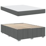 vidaXL Cadre de lit avec matelas Gris foncé 140 x 200 cm tissu