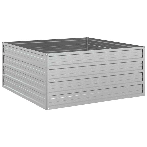 vidaXL Lit surélevé de jardin 100x100x45 cm Acier galvanisé Argenté