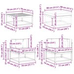 vidaXL Ensemble de canapés d'extérieur 9 Pièces Blanc et Beige