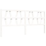 vidaXL Cadre de lit avec tête de lit blanc 200x200 cm bois massif