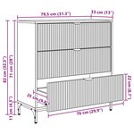 vidaXL Buffet chêne artisanal 79 5 x 33 x 82 cm Bois d'ingénierie