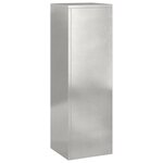 vidaXL Support de Plante 2 Pièces Argent 24 x 24 x 75 cm Acier inoxydable